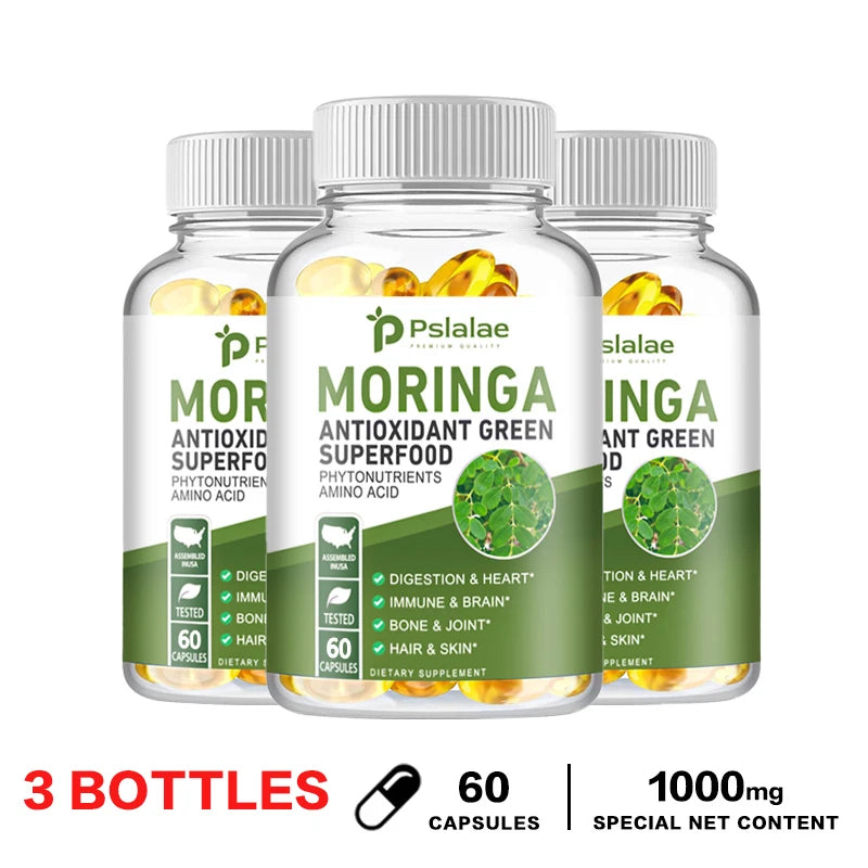 Moringa Capsules 1000mg - for Immune System, Energy & Metabolism AgeWellAu