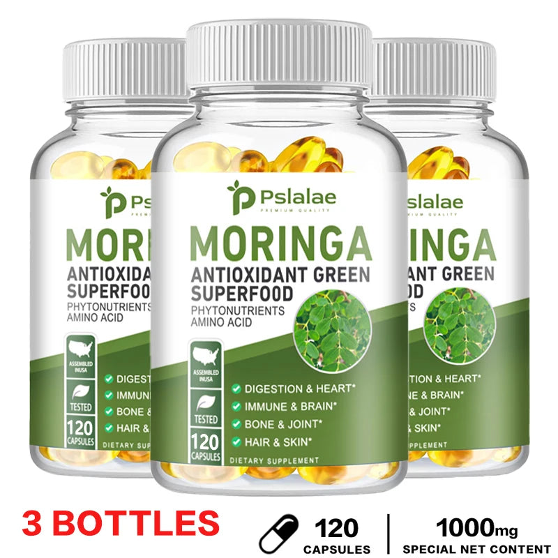 Moringa Capsules 1000mg - for Immune System, Energy & Metabolism AgeWellAu