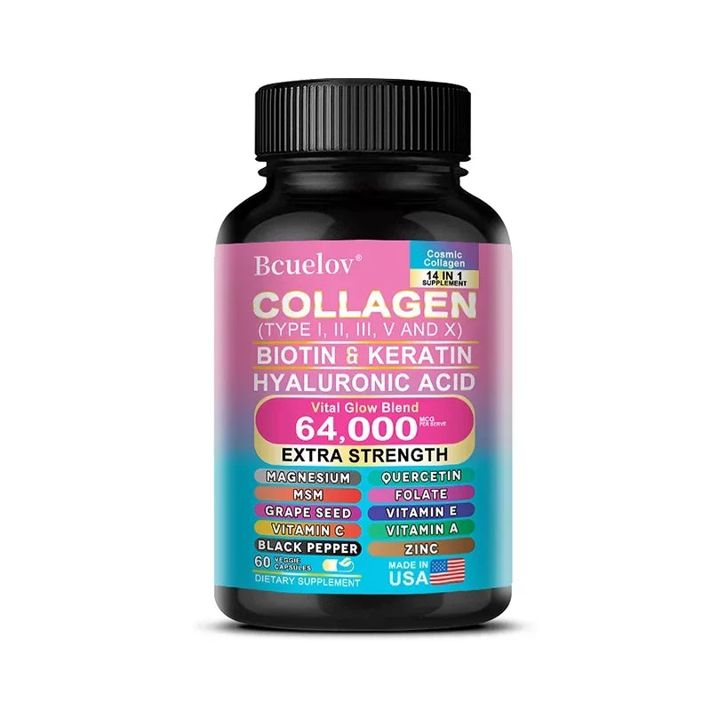 Collagen Capsules Biotin Keratin Skin Care AgeWellAu