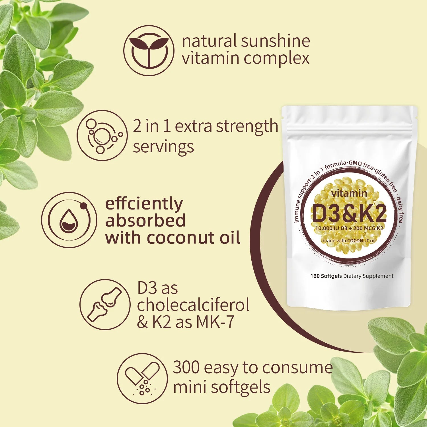Vitamin D3 K2 Softgels AgeWellAu