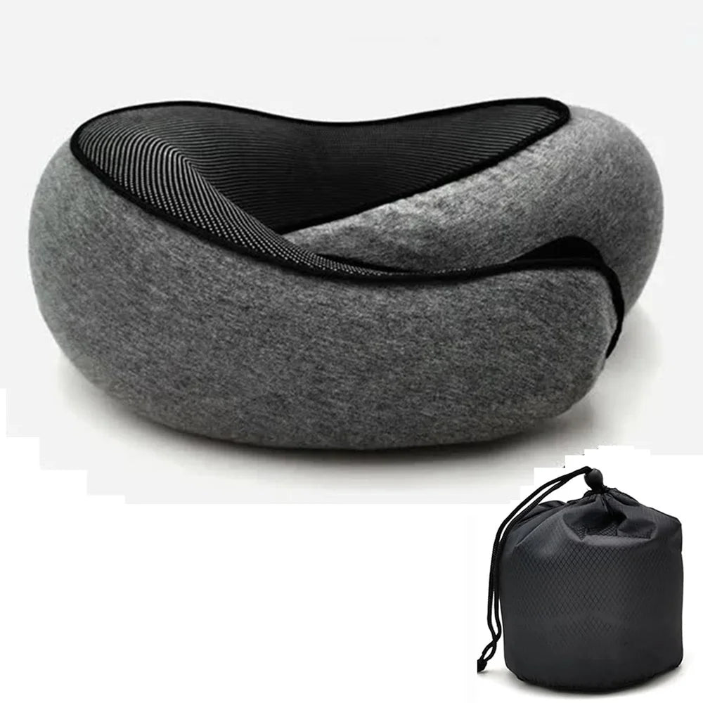 Travel Neck Pillow Memory Foam Portable Sleep Pillow AgeWellAu