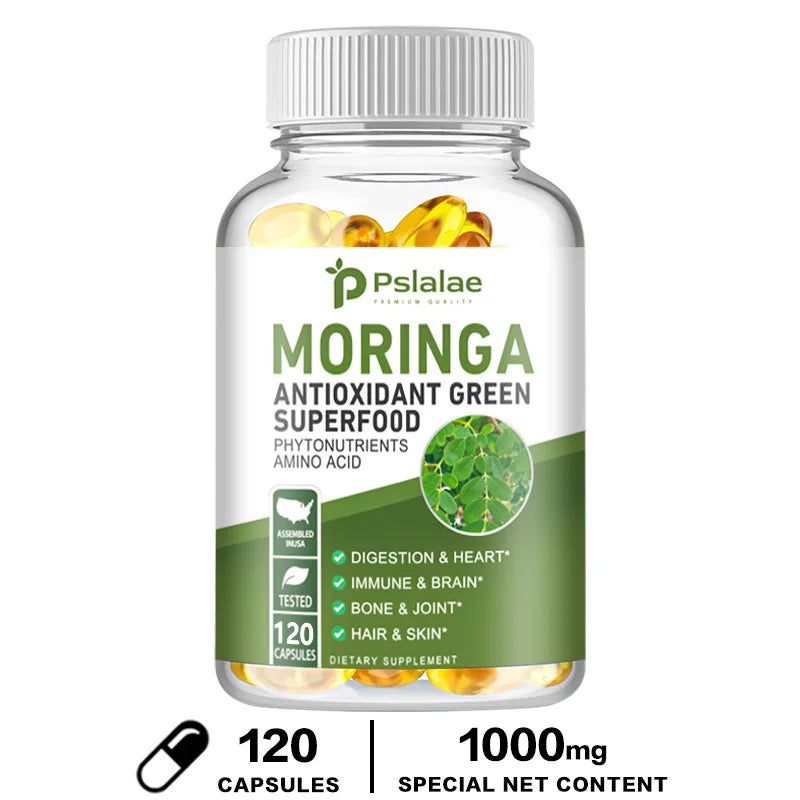 Moringa Capsules 1000mg - for Immune System, Energy & Metabolism AgeWellAu