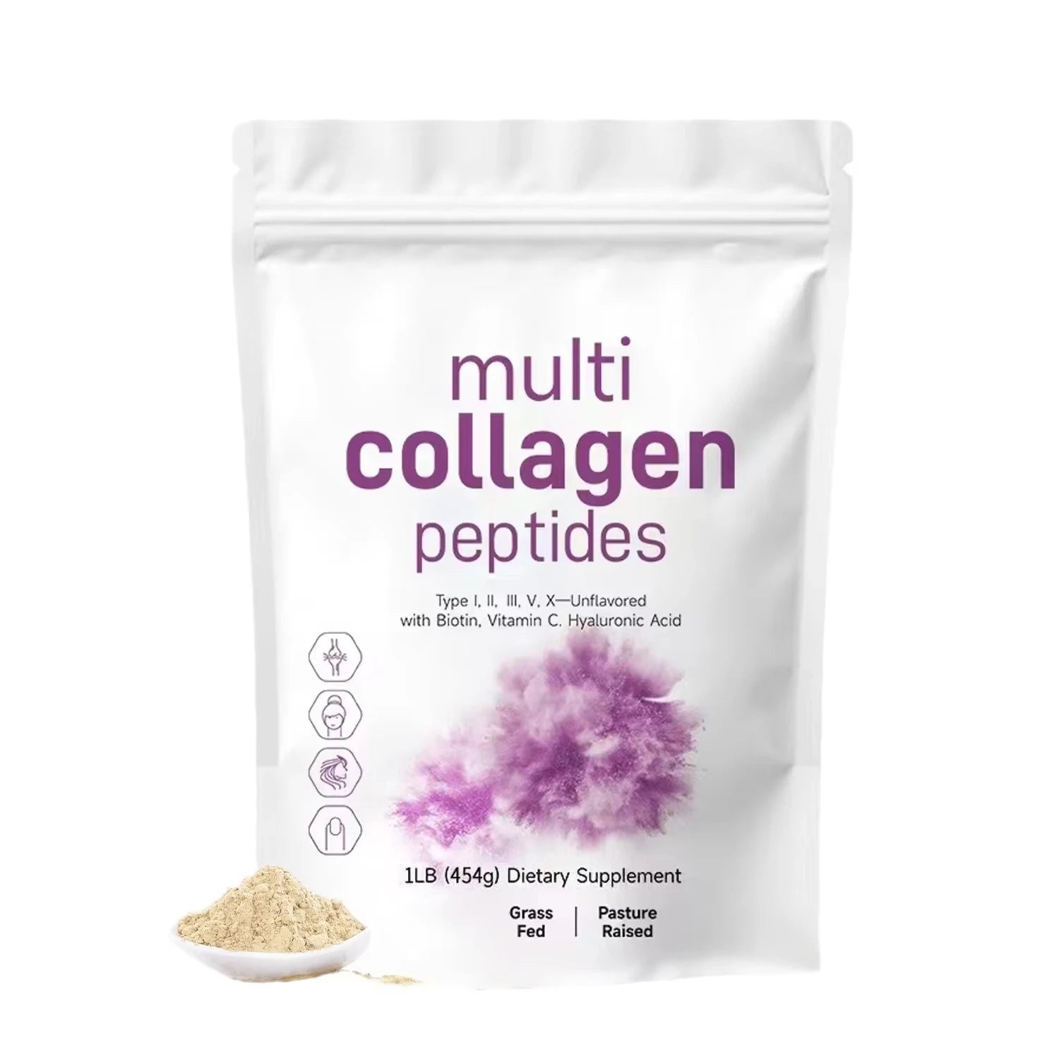 454G Multi Collagen Peptides Powder AgeWellAu