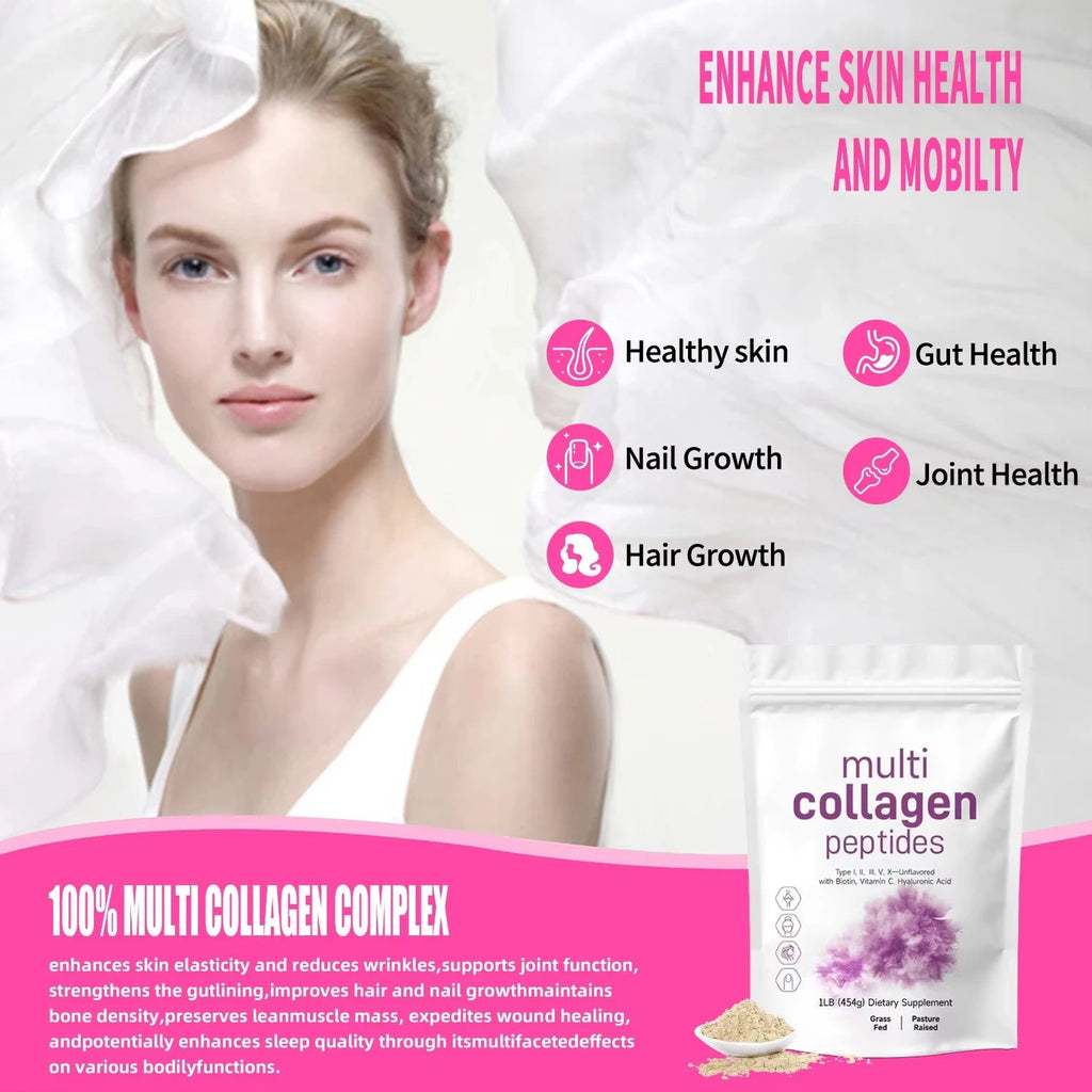 454G Multi Collagen Peptides Powder AgeWellAu