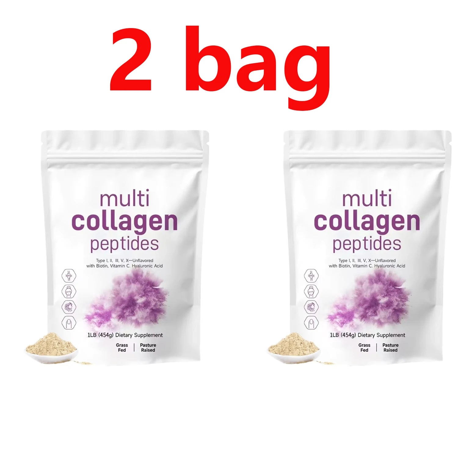 454G Multi Collagen Peptides Powder AgeWellAu