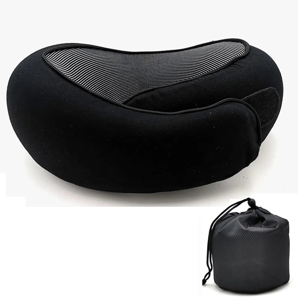 Travel Neck Pillow Memory Foam Portable Sleep Pillow AgeWellAu