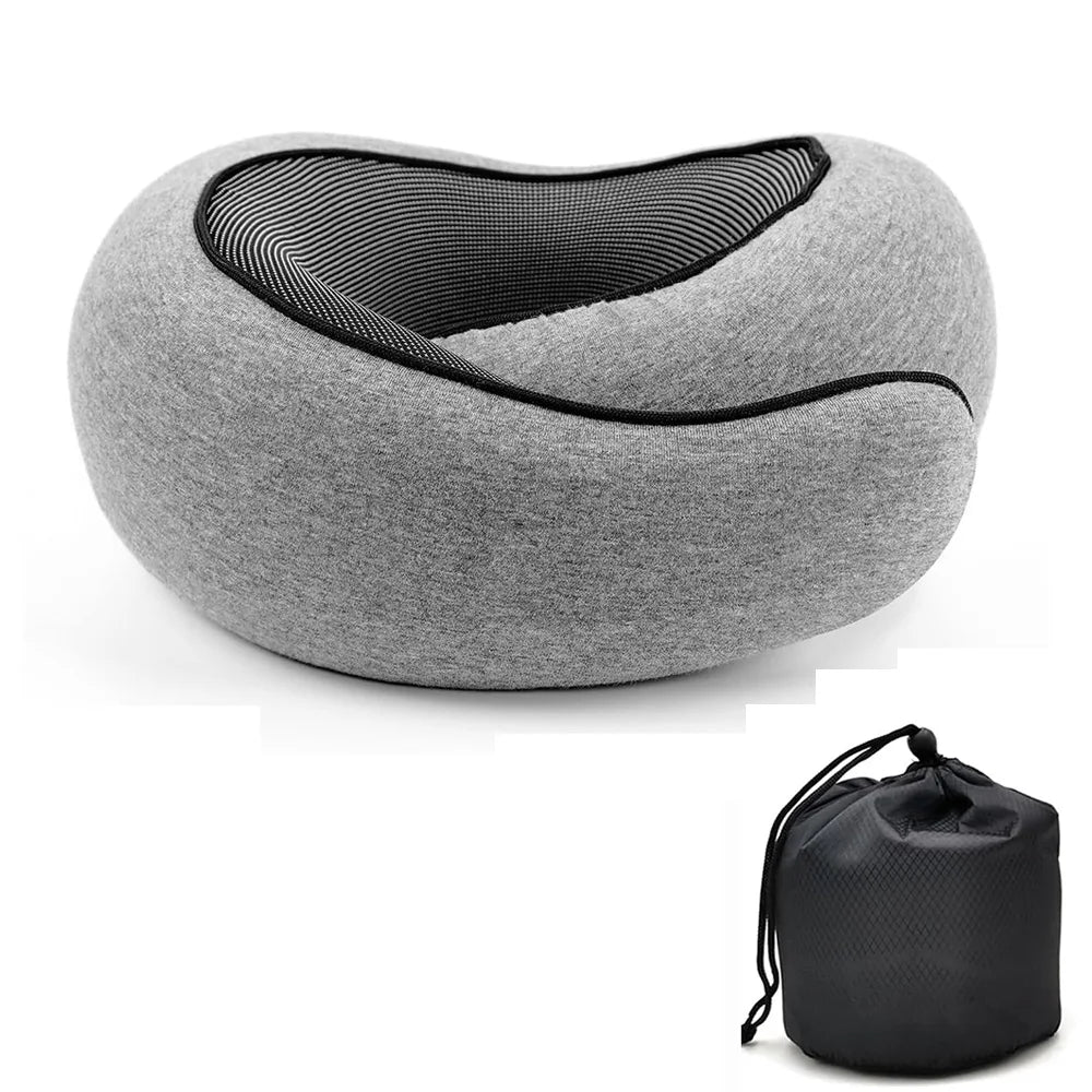 Travel Neck Pillow Memory Foam Portable Sleep Pillow AgeWellAu