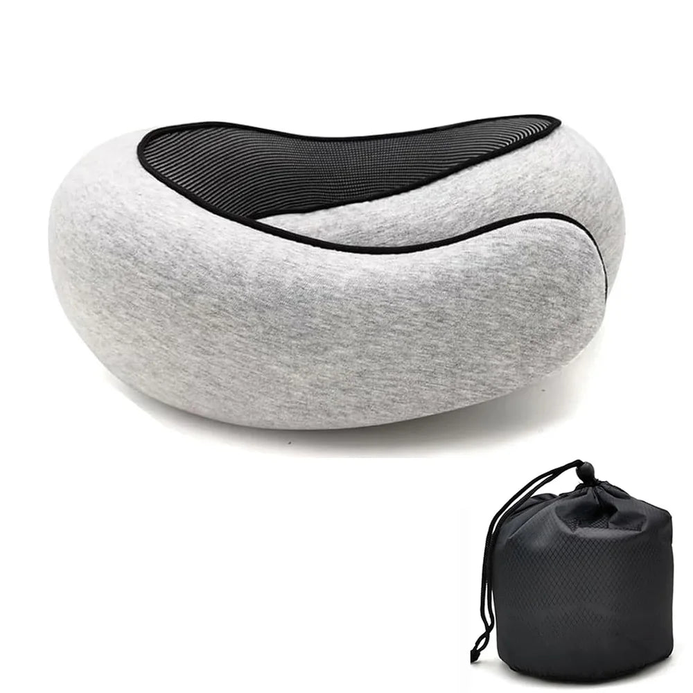 Travel Neck Pillow Memory Foam Portable Sleep Pillow AgeWellAu