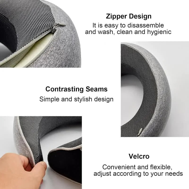 Travel Neck Pillow Memory Foam Portable Sleep Pillow AgeWellAu